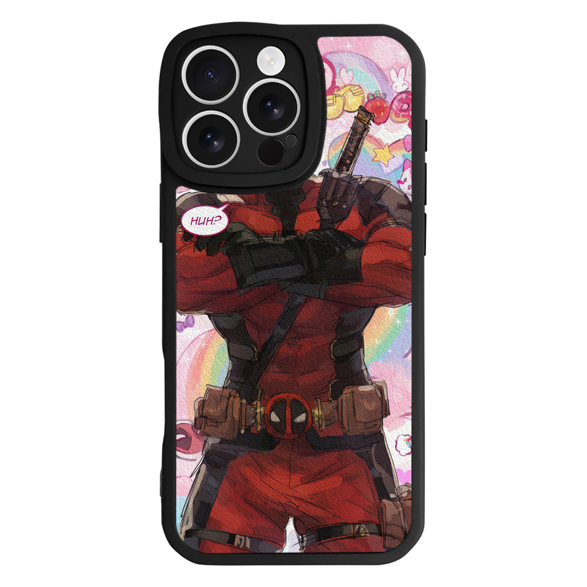 （画像用） Deadpool デッドプール 【iPhone 16シリーズ対応】シリコンスマホケース（レザー調） 材質：シリコン